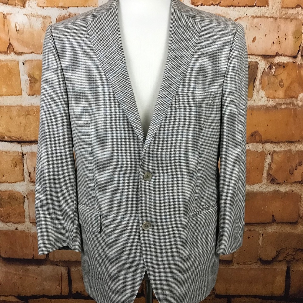 Peter Millar Sport Coat Jacket 40R Houndstooth